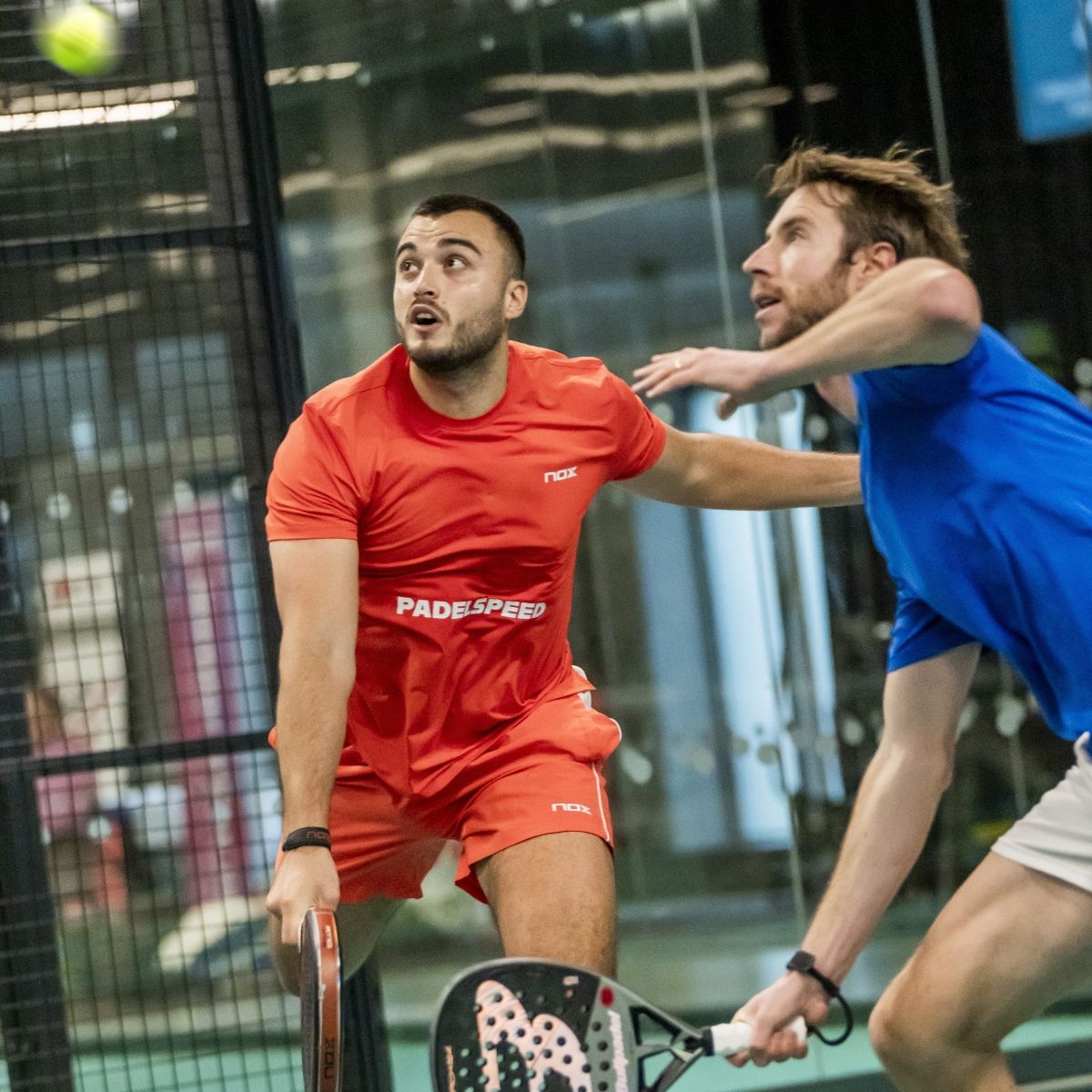 YuBi ambassador and british padel player Louie Harris playing padel