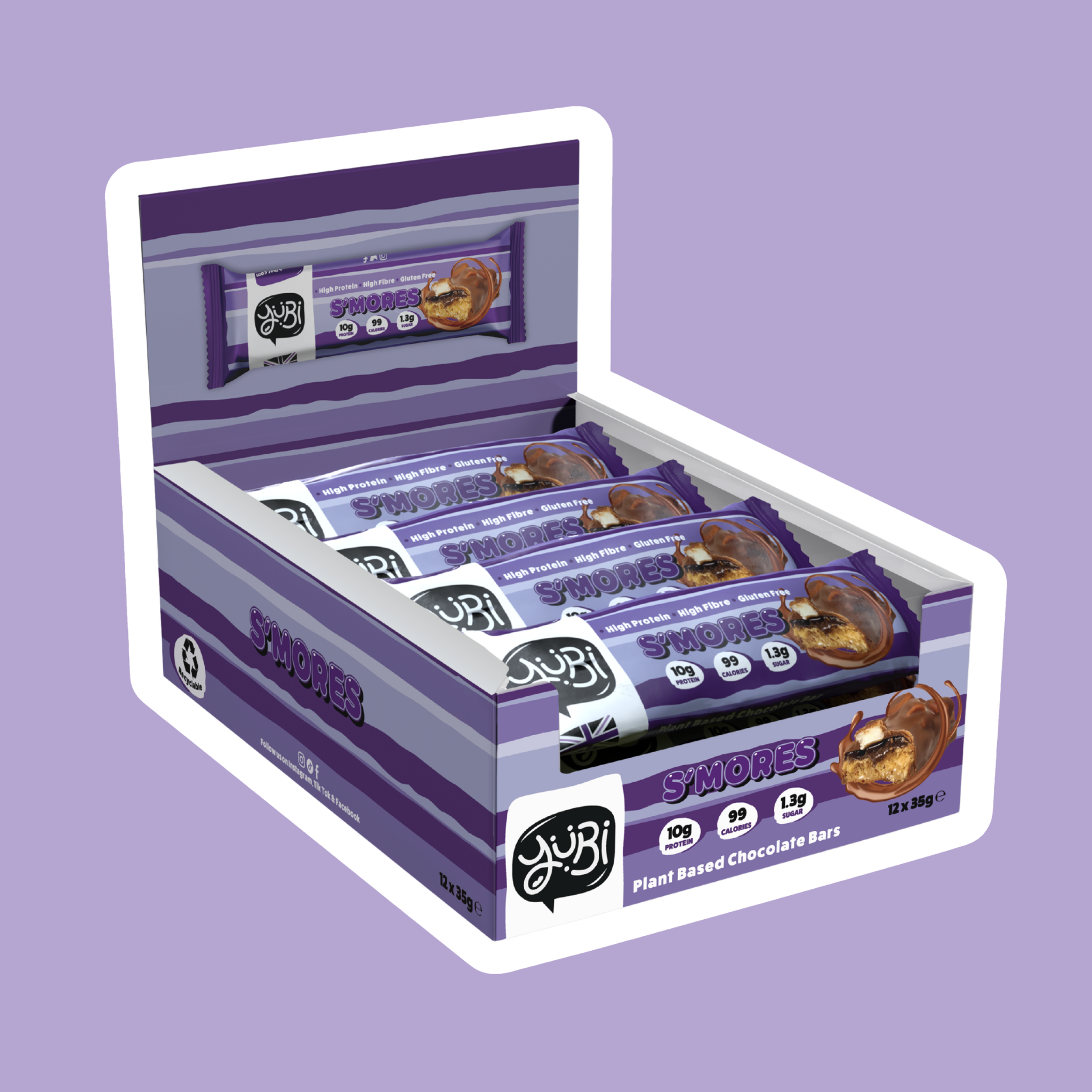 yubi protein bar smores multipack low sugar calories gluten free vegan