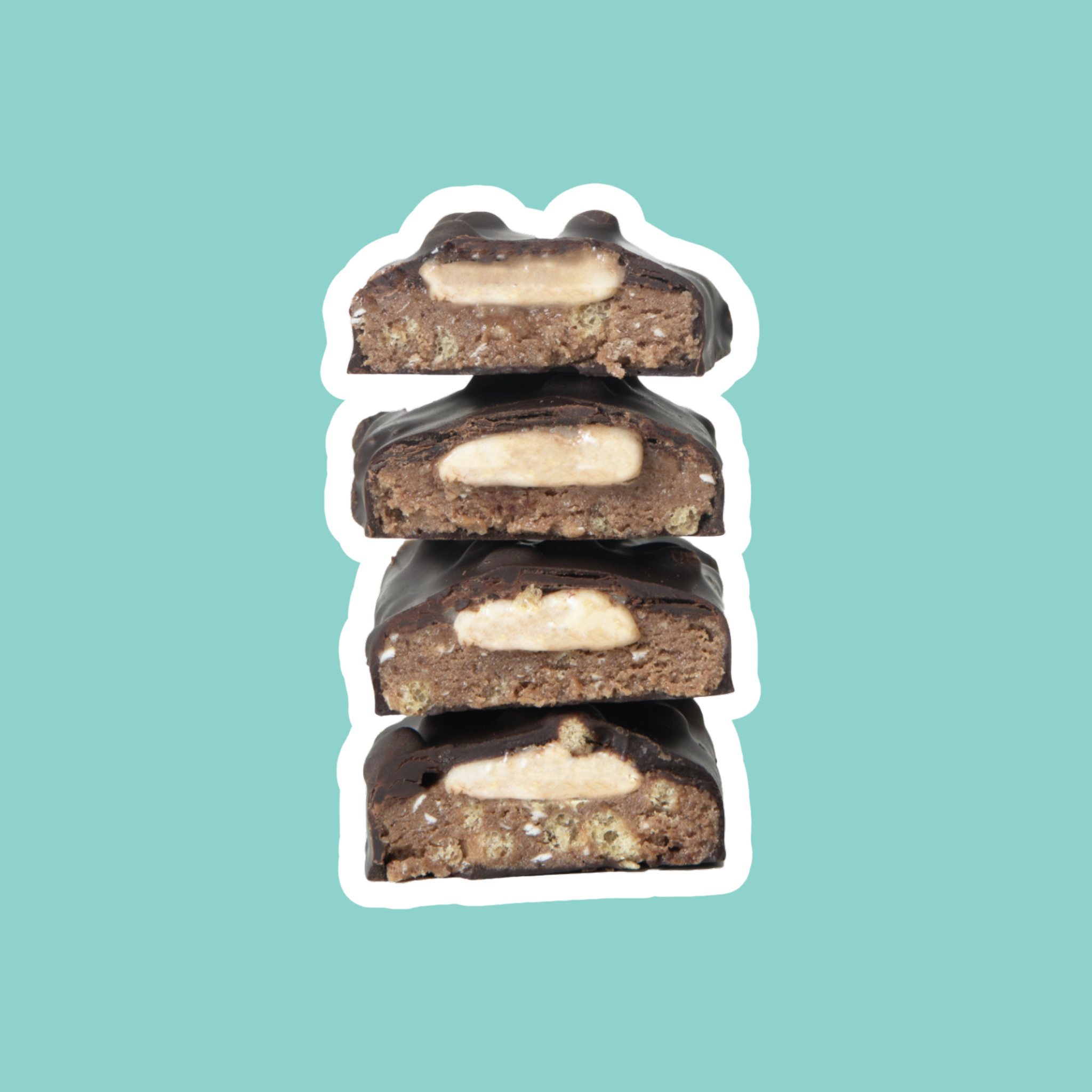 mint chocolate protein bar low sugar calories gluten free vegan cross section
