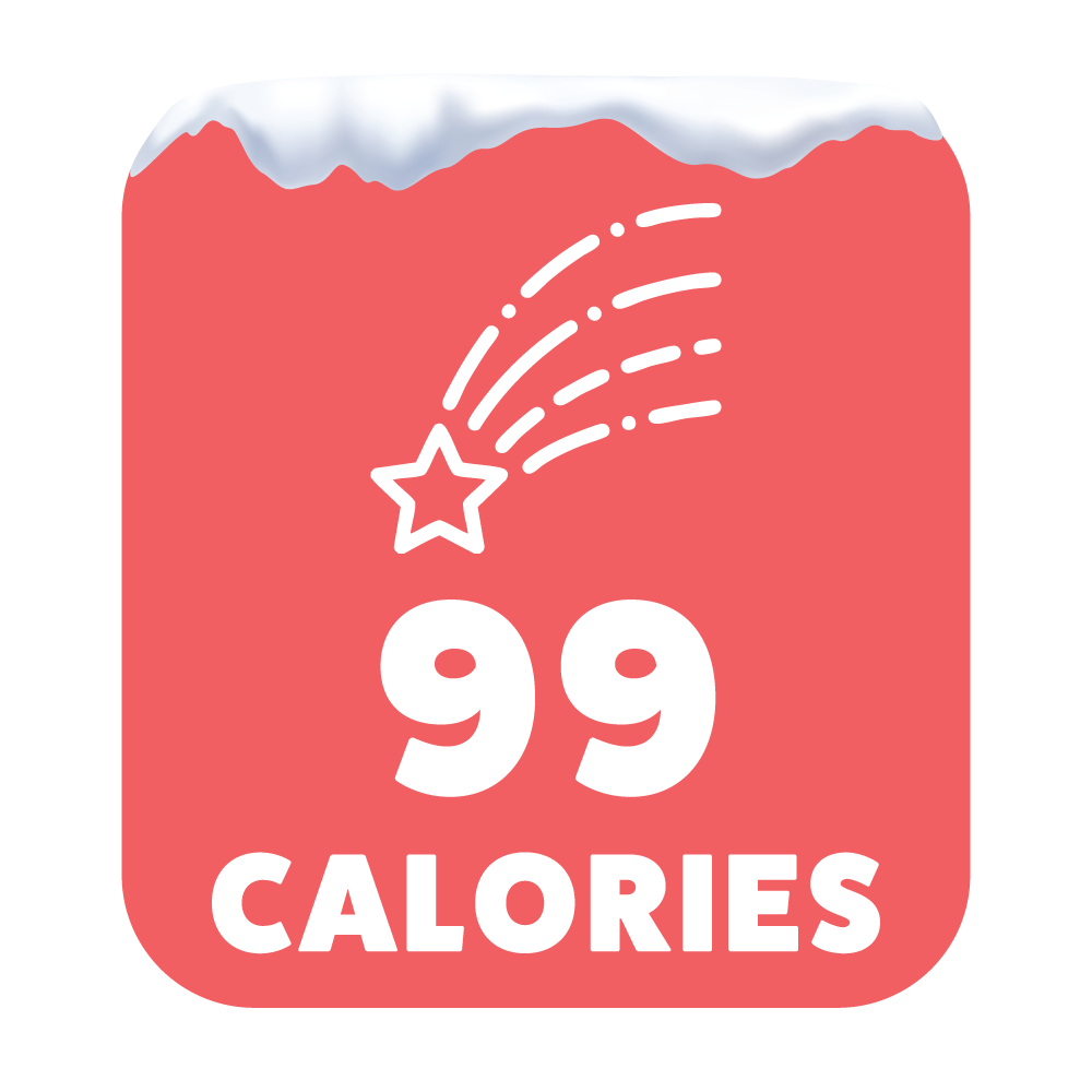 99 Calories Icon - All YubiBar Protein Bars are under 100 calories