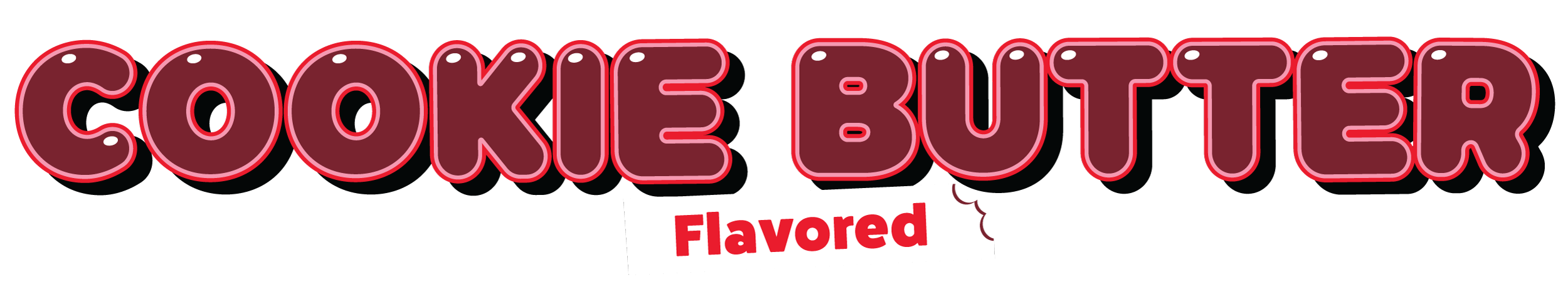 Flavour bubble text for Cookie Butter Flavor