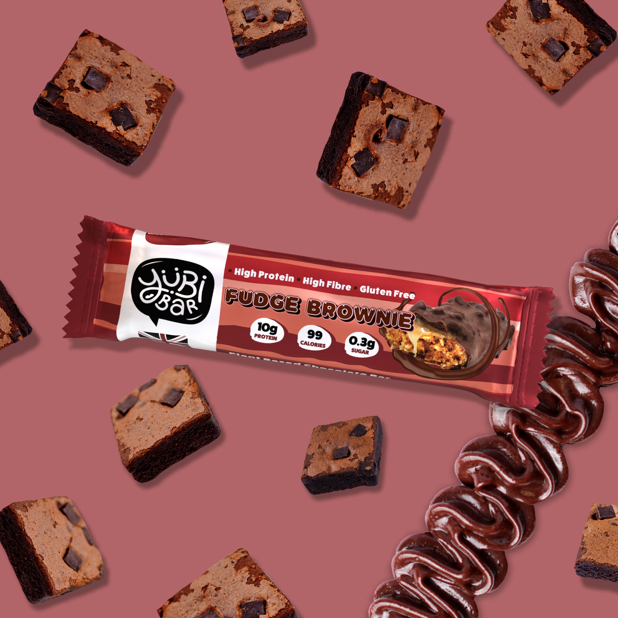 YuBi Bar Fudge Brownie Protein Bars