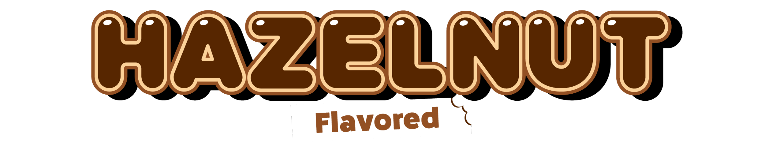 Flavour bubble text for Hazelnut Flavor
