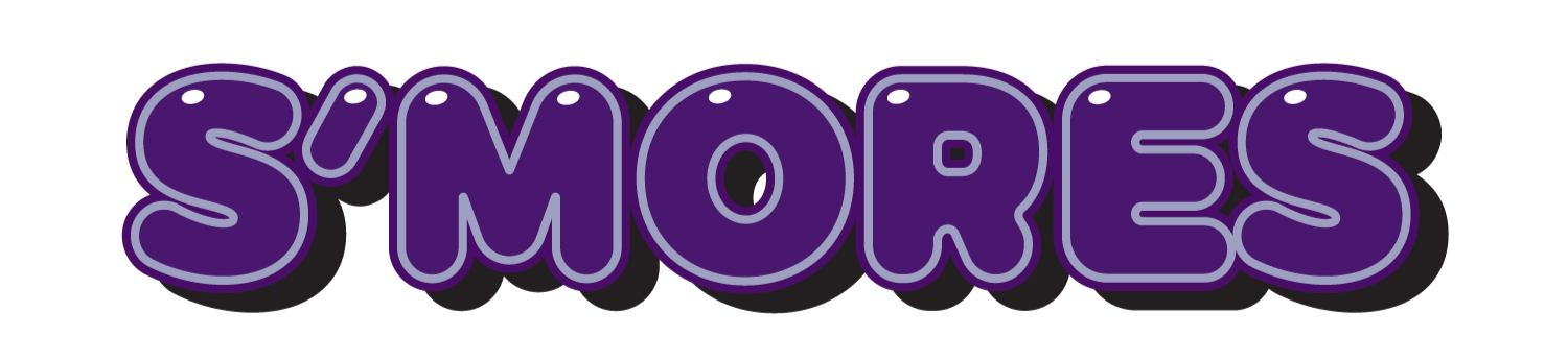 Flavour bubble text for S'mores Protein Bars