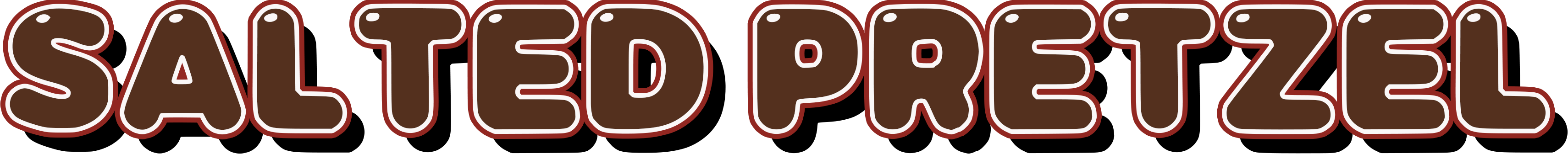Flavour bubble text for Salted Pretzel Protein Bars