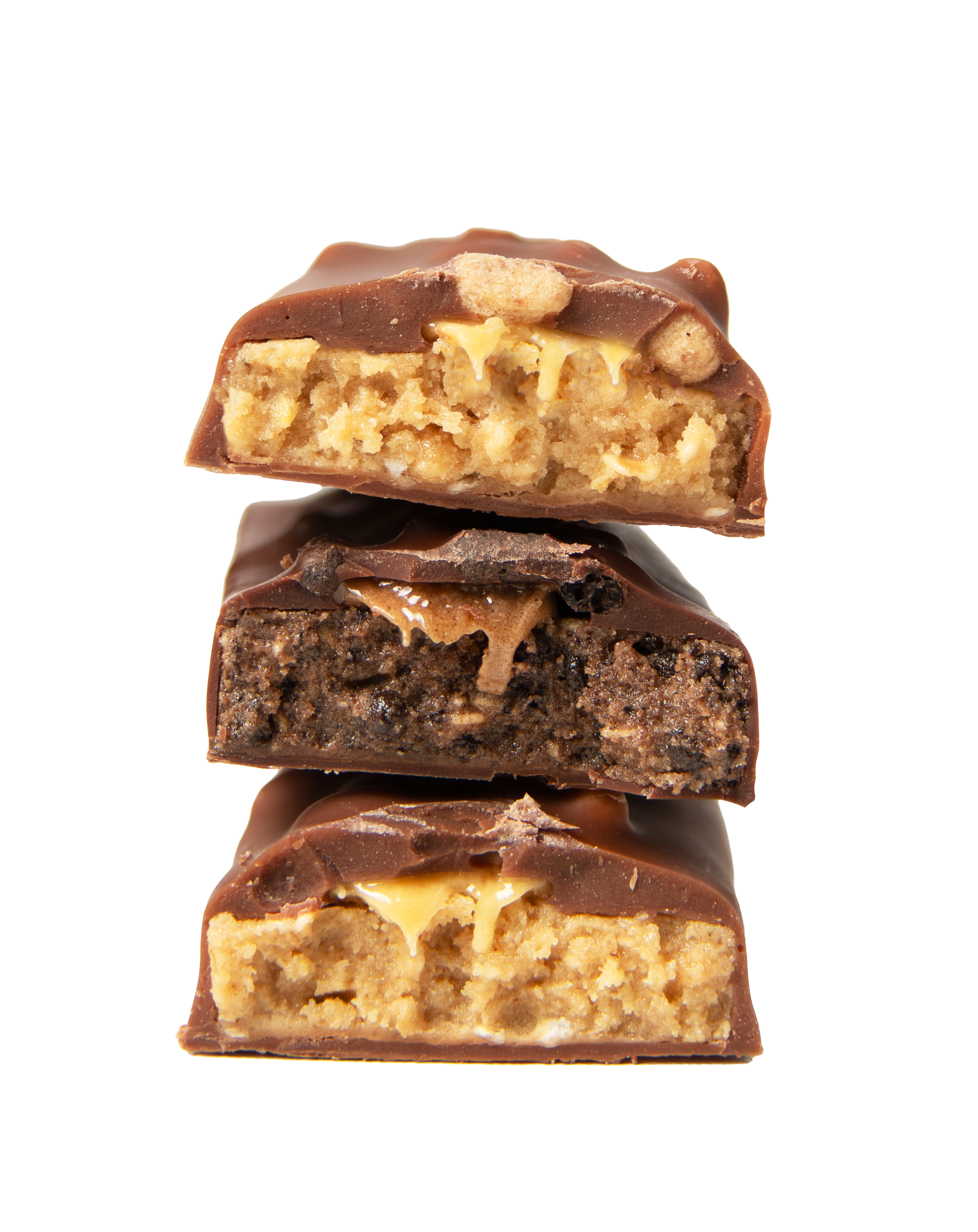 stack of yubibar Summer Of Soccer Protein Bars showing the inside
