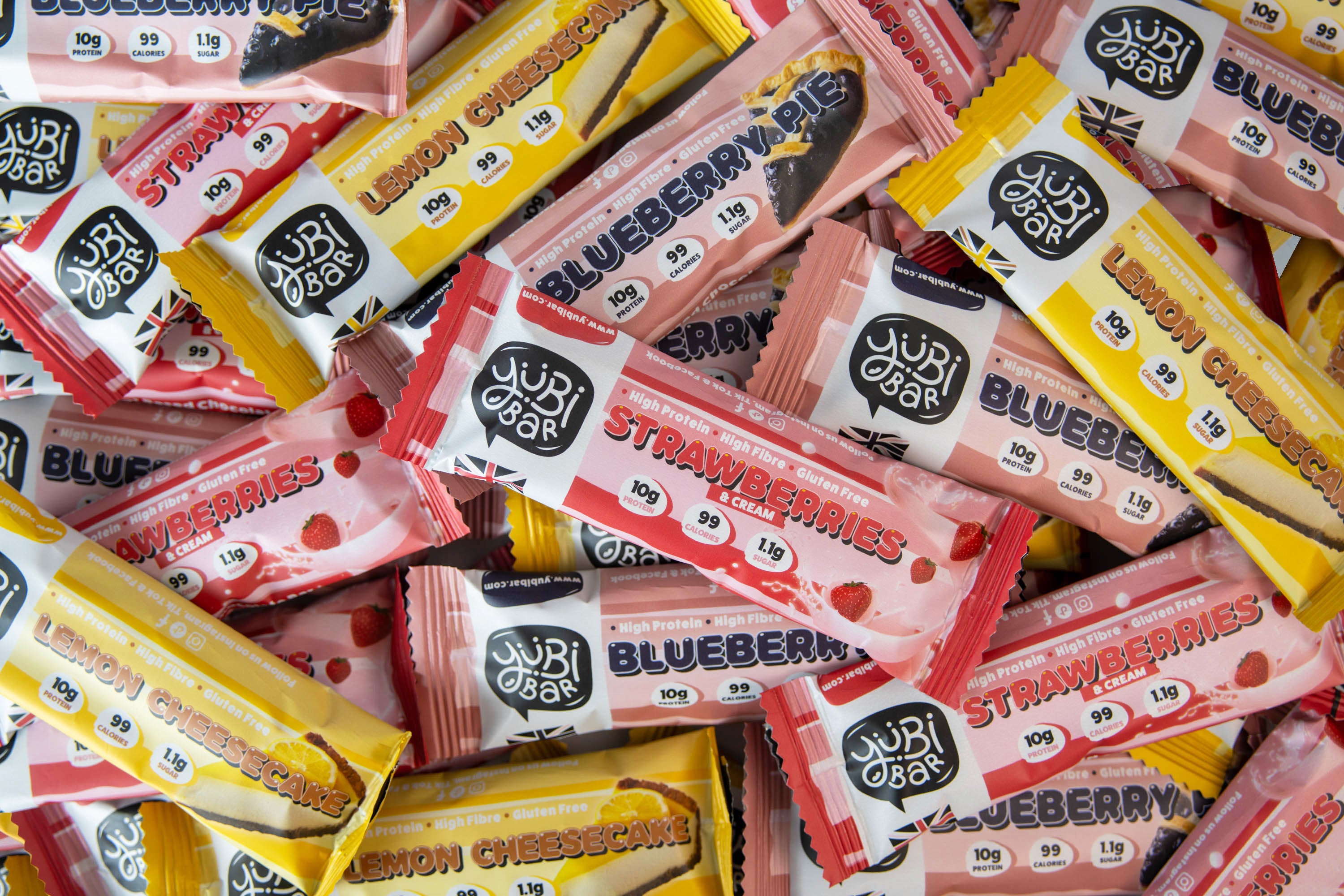 Assorted summer protein bars
