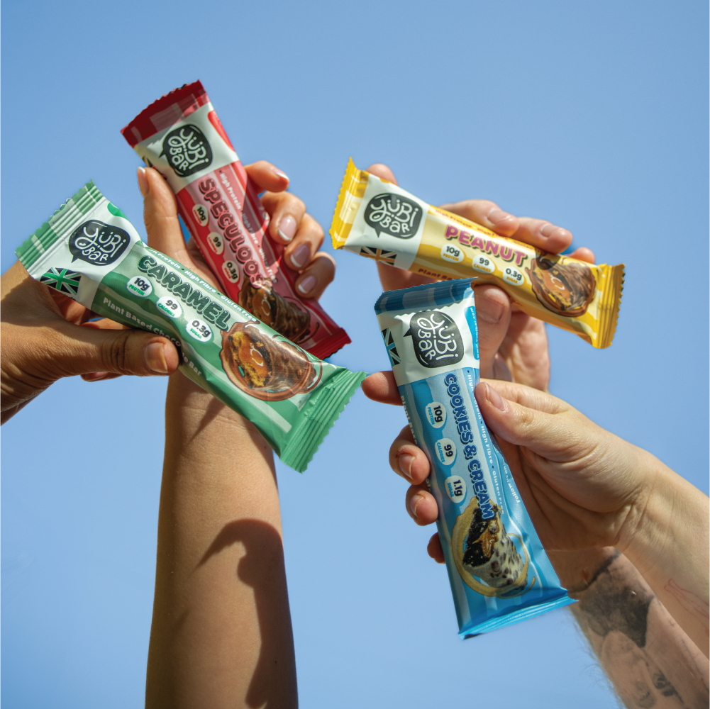 Variety of YuBi protein bars