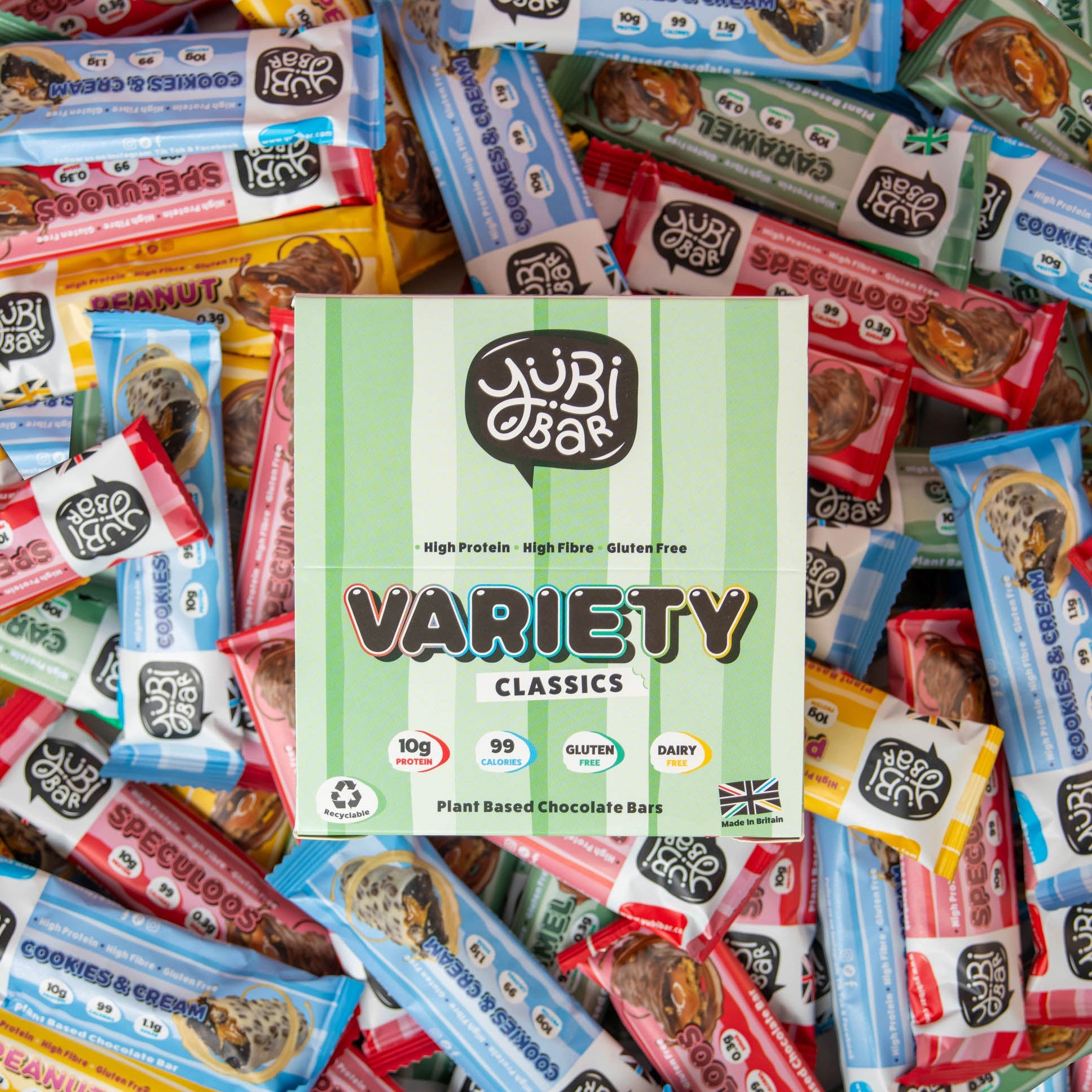 YuBi Bar Variety Classics vegan protein bars low calorie low sugar gluten free