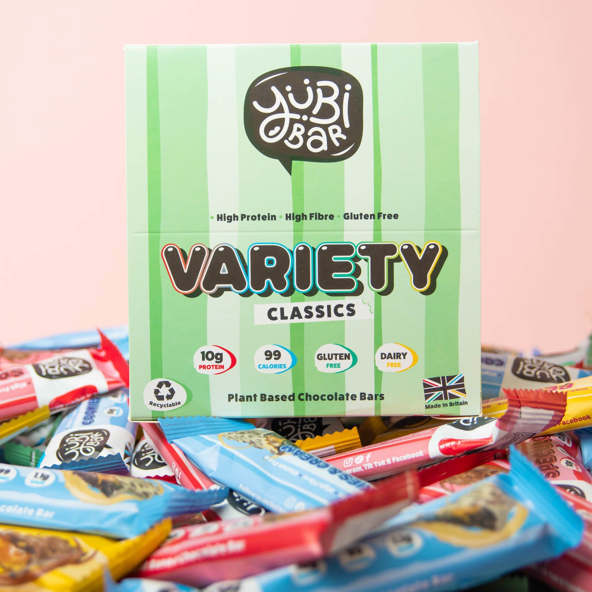 YuBi Bar Variety Classics vegan protein bars low calorie low sugar gluten free