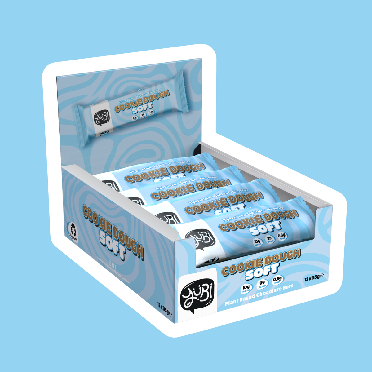 Box of 12 YuBi Cookie Dough Soft protein bars