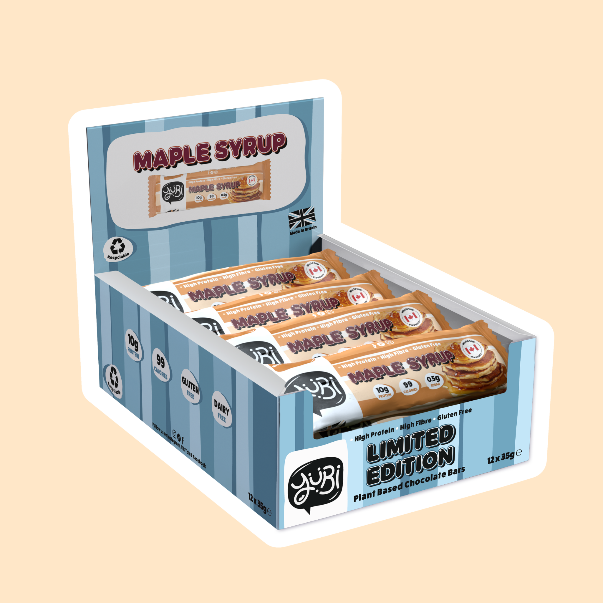 YuBi maple syrup protein bars