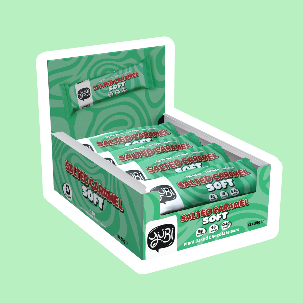 Box of 12 YuBi Salted Caramel Soft protein bars
