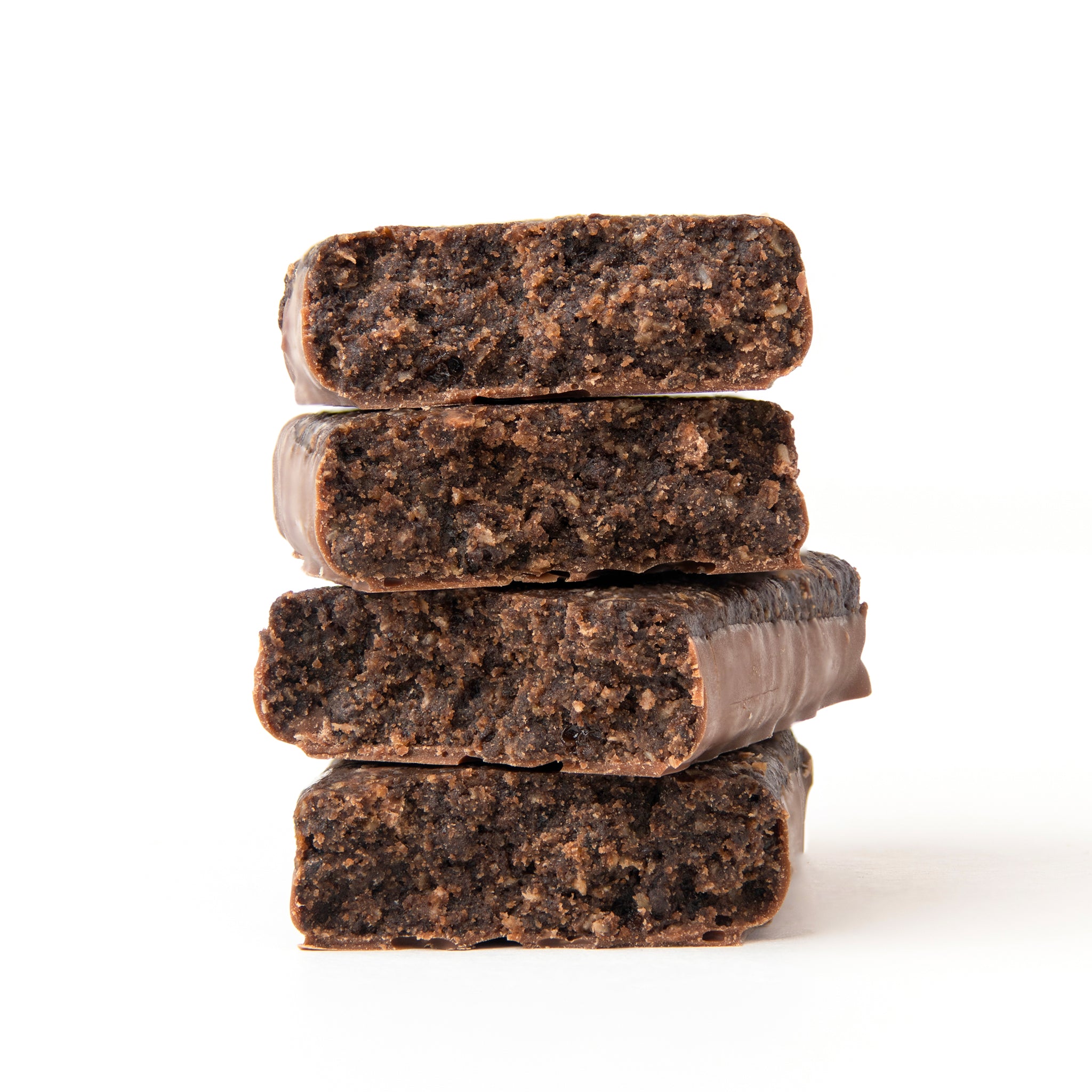 stack of yubibar triple chocolate low sugar gluten free high protein flapjacks