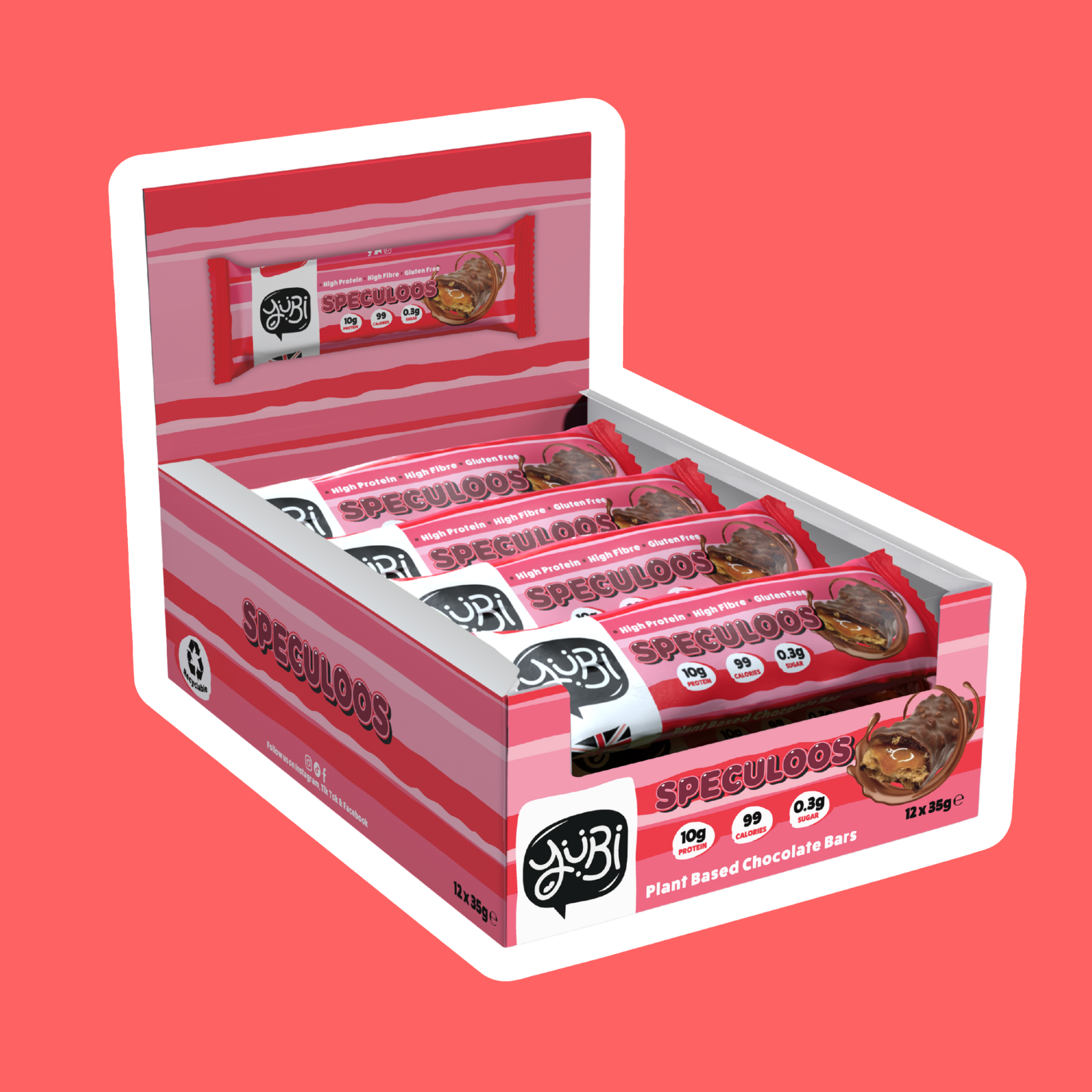 yubi speculoos biscoff style protein bar multipack low sugar calories gluten free vegan