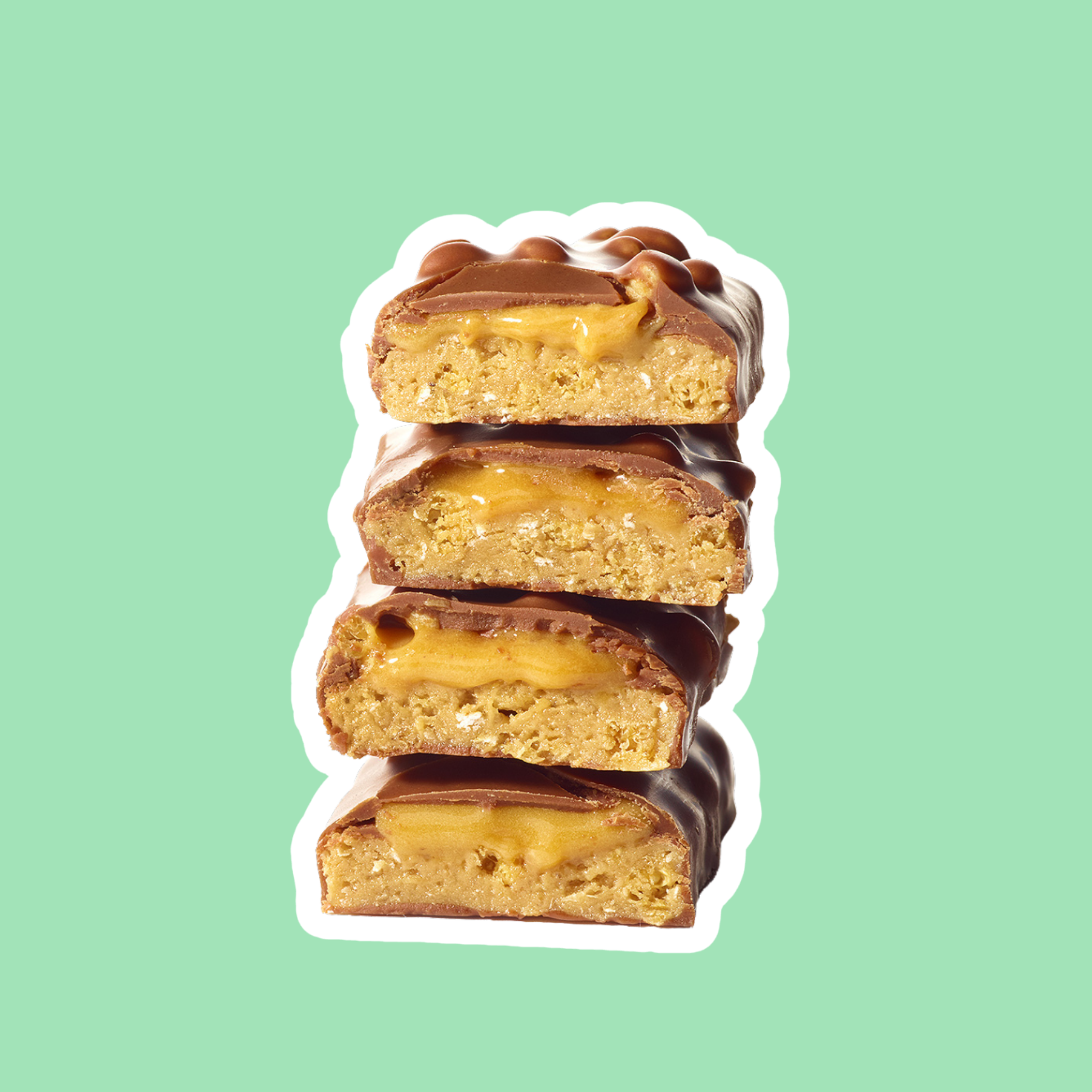 yubi protein bar caramel cross section low sugar calories gluten free vegan 