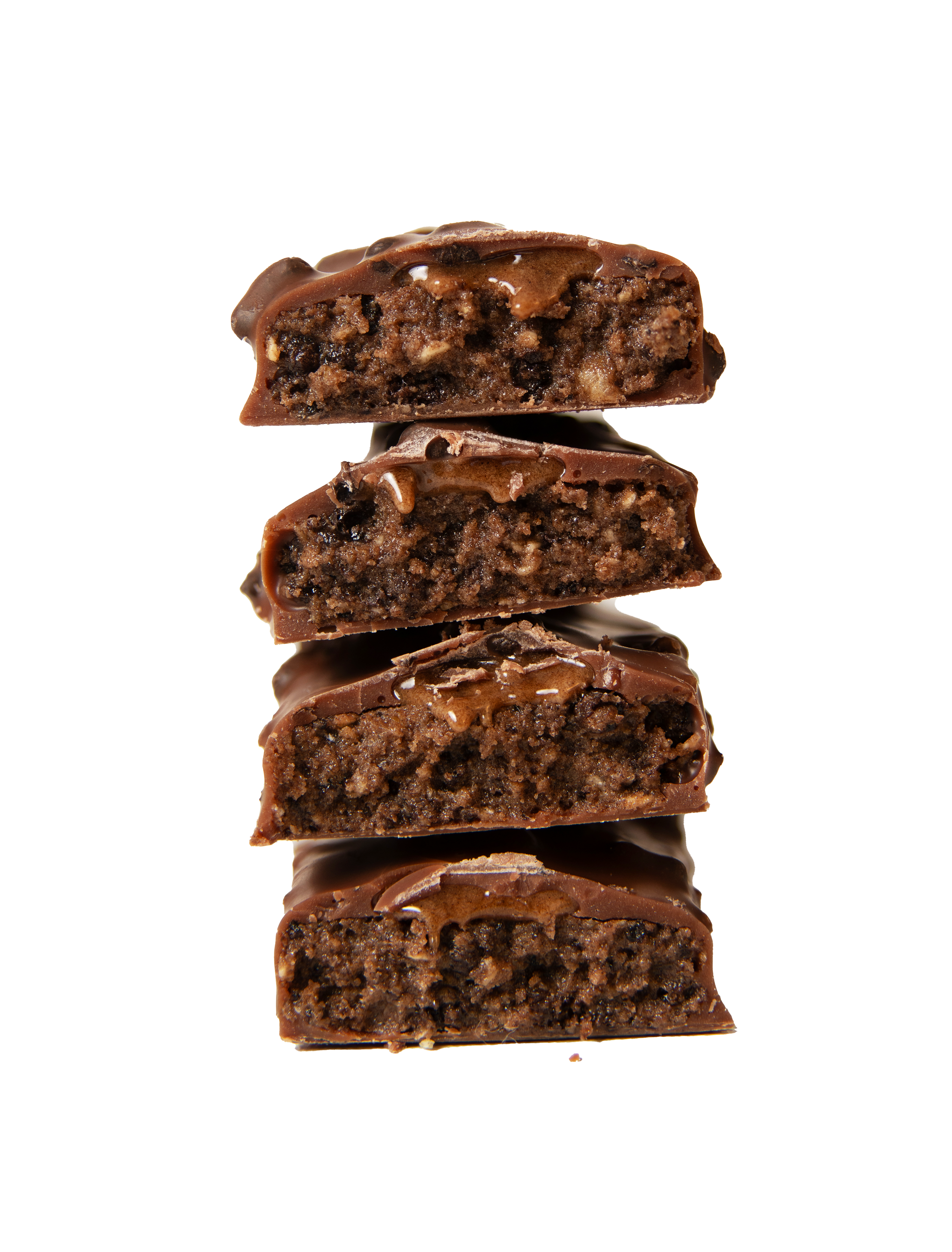 double chocolate protein bars stacked vegan gluten free