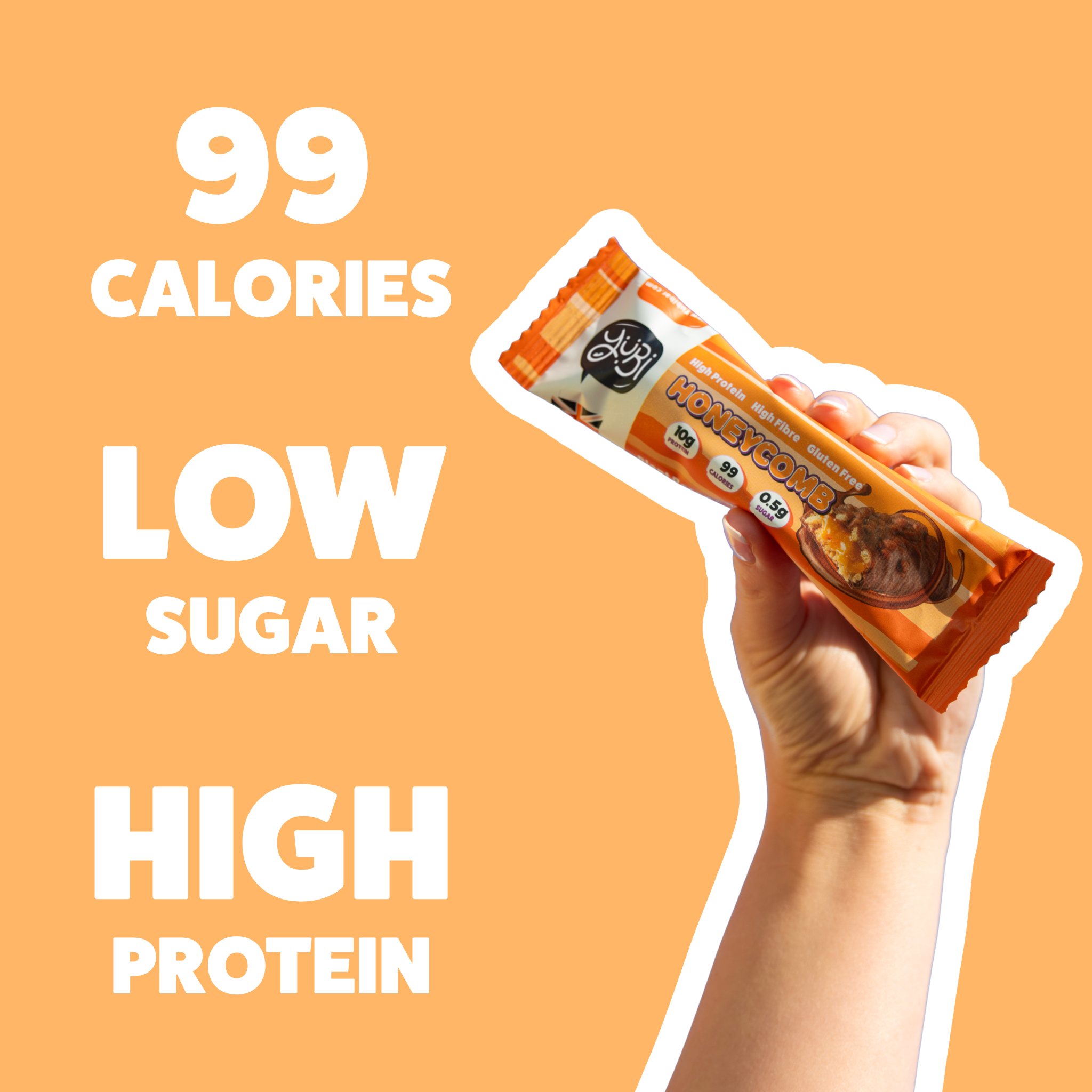 yubi honeycomb protein bar low sugar calories gluten free vegan 
