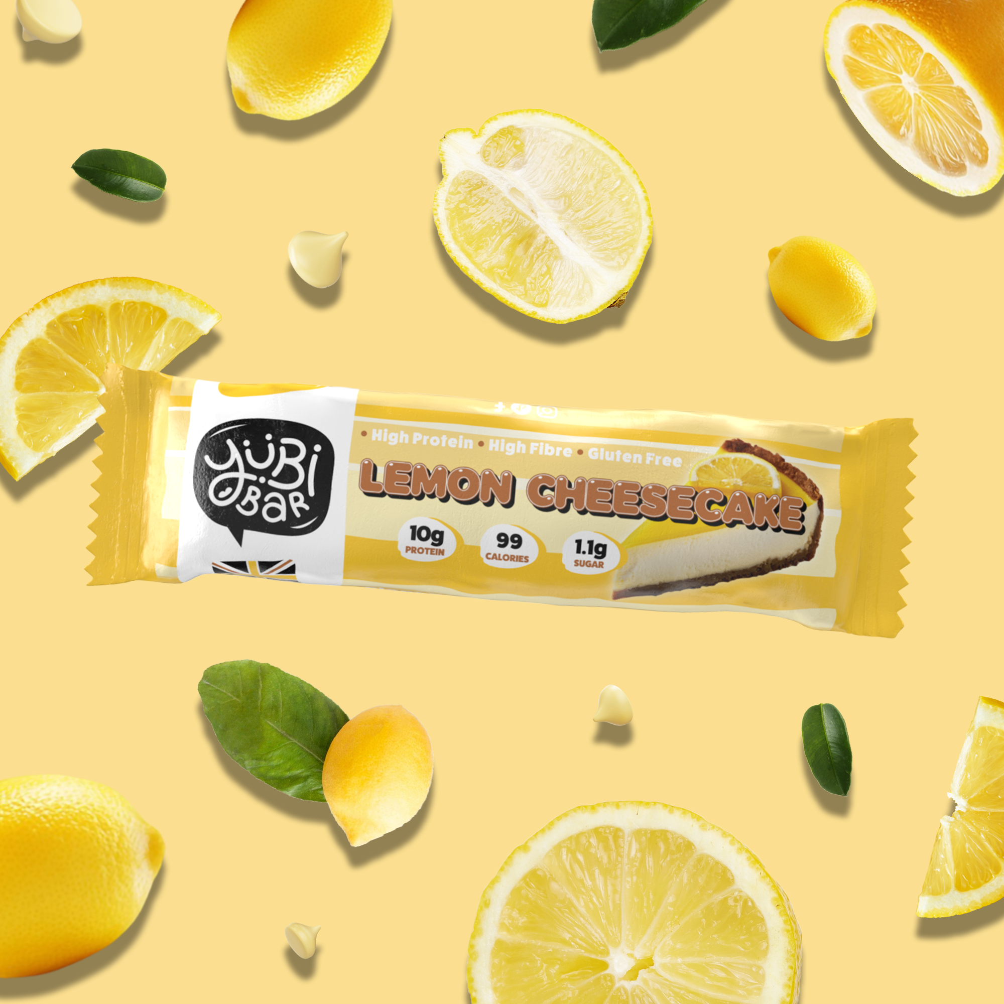 Yubi Bar Lemon Cheesecake Summer Protein Bar