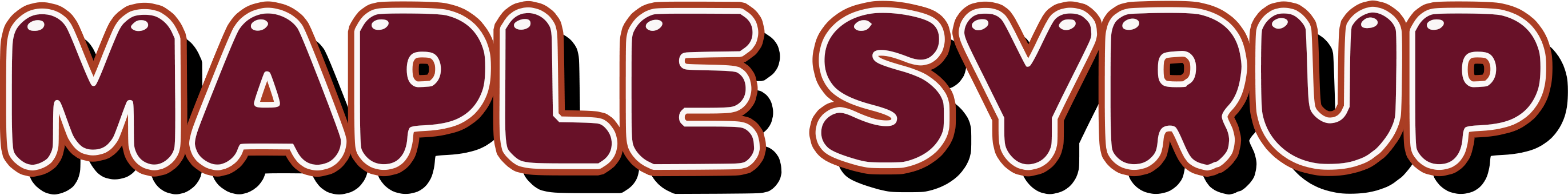 Flavour bubble text for Maple Syrup Protein Bars