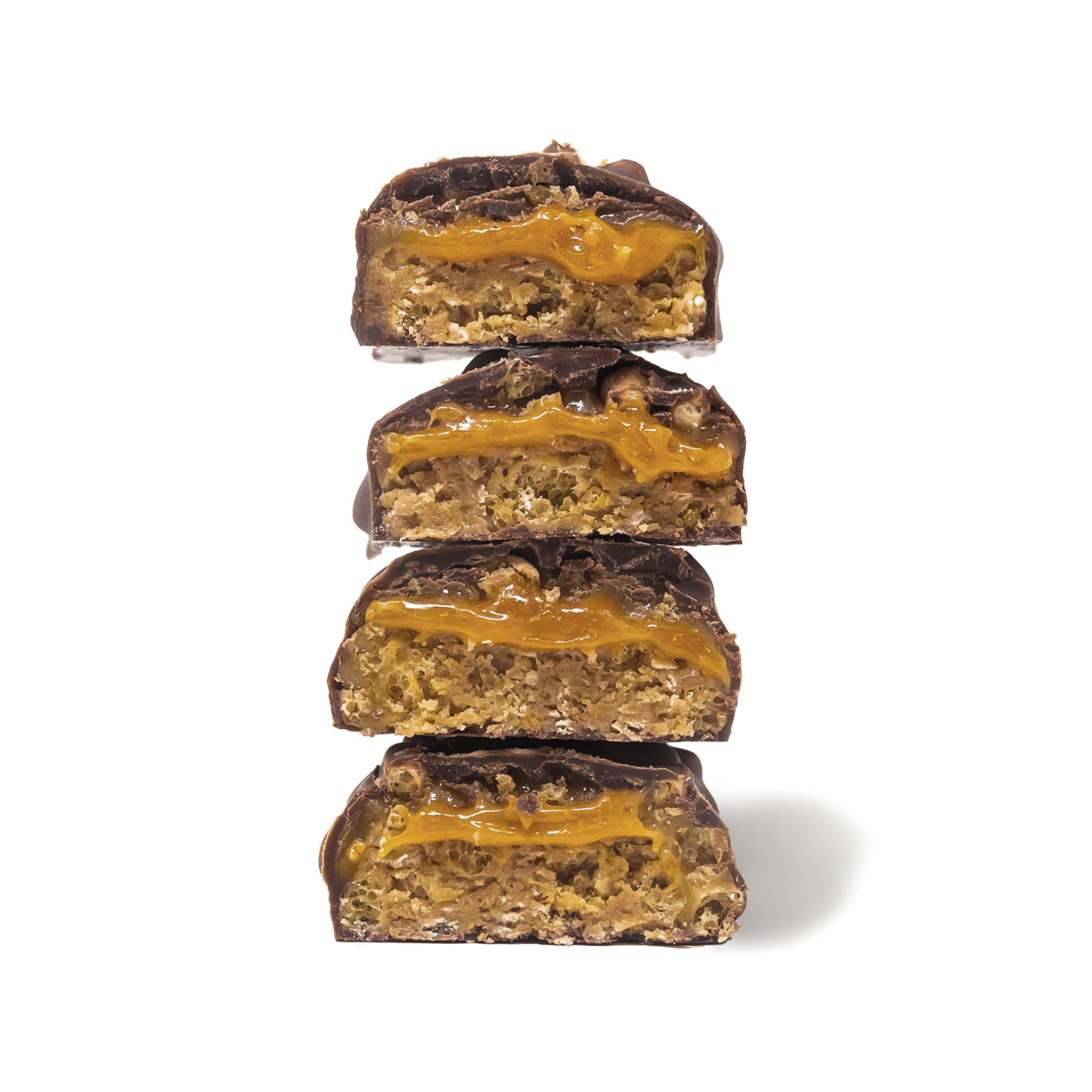 stack of yubibar Peanut Flavor showing the inside