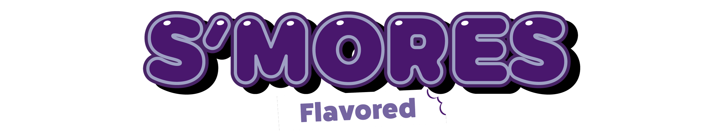 Flavour bubble text for Smores Flavor