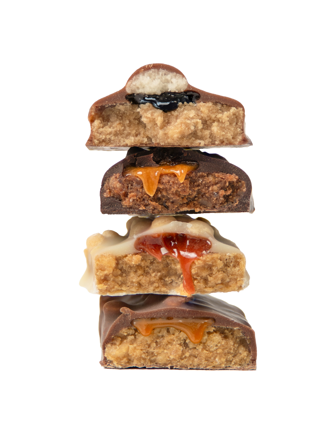 stack of yubibar Variety Remix showing the inside