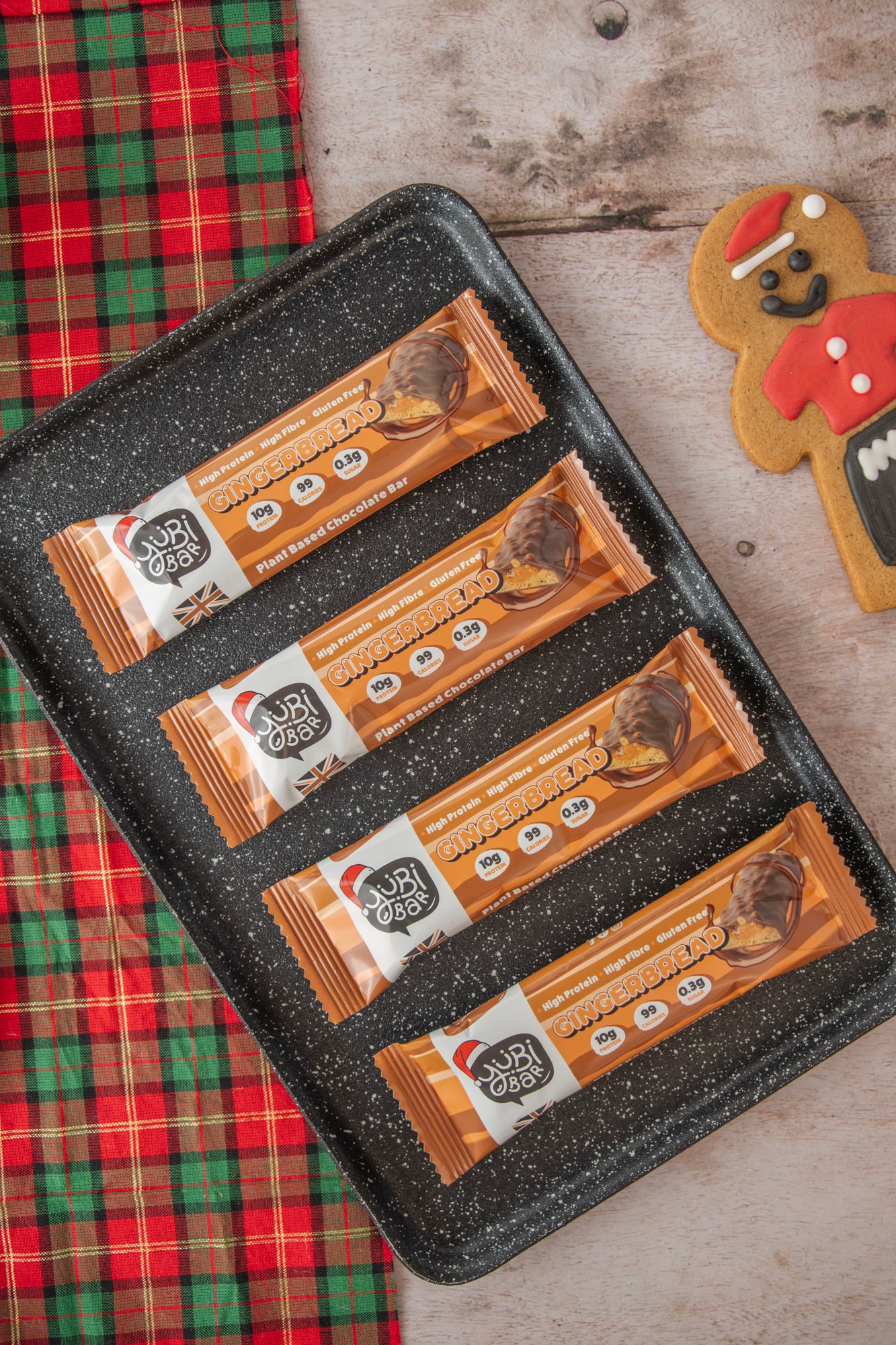 yubibar christmas protein bar gingerbread